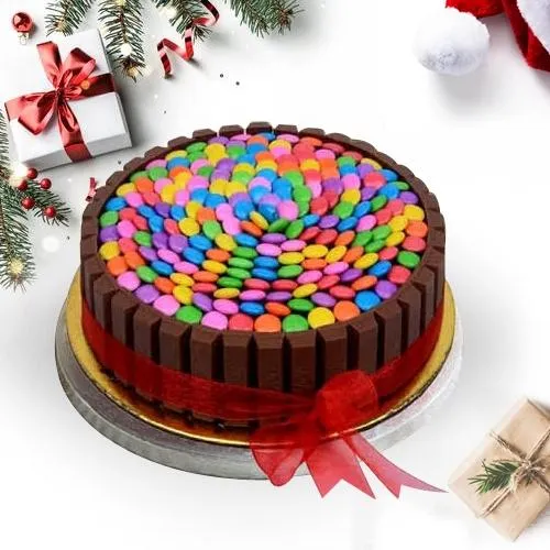 Chocolate Overload Kitkat Oreo Gems Drip Cake | Winni.in