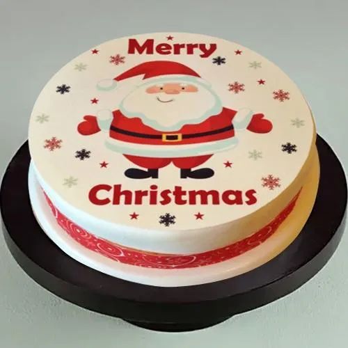 Order Xmas Santa Poster Cake Online, Price Rs.895 | FlowerAura