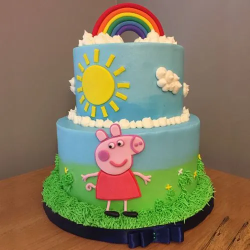Peppa Pig Cake – License Images – 60395678 ❘ StockFood