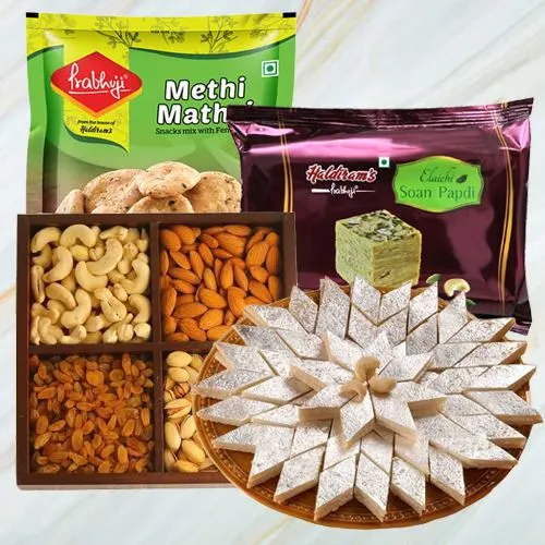 Handmade Diwali Gift Hamper With Haldiram Milk Cake Besan Ladoo Kaju Katli  Diya. A Festive Gift Box With Popular Indian Sweets Boxed Treatz - Etsy  India