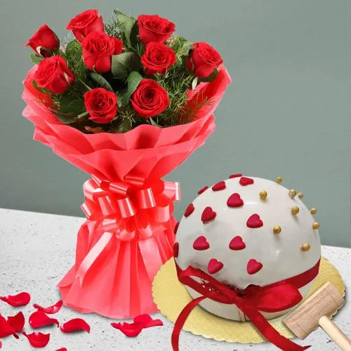 online Anniversary Birthday Flower Cake Delivery @499 | Flowercakengifts |  Order Cake Online