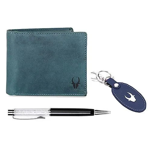 Mind Blowing WildHorn Leather Wallet with Pen Gift Set for Men | Free  Delivery, Cheap Price | IndiaFlowersGifts