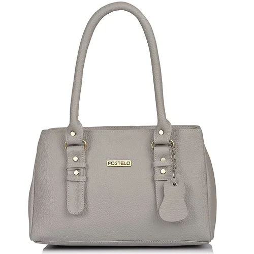 Buy finest fostelo faux leather grey handbag for women in Pune