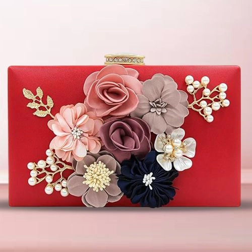 Special Gift in Pune Marvellous Floral Evening Clutch