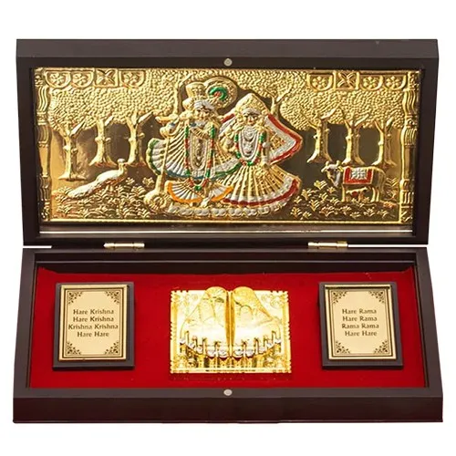Gold Plated Radha Krishna Metal Handicraft Gift Item For Wedding Return  Gifts at Rs 401 | Gopal Pura Mode | Jaipur | ID: 21967294230