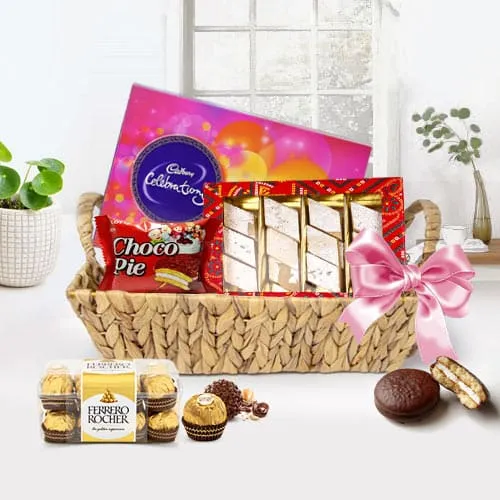 Chocolate Bouquet Ferrero Cream Silk Flowers Gift Hamper - Etsy