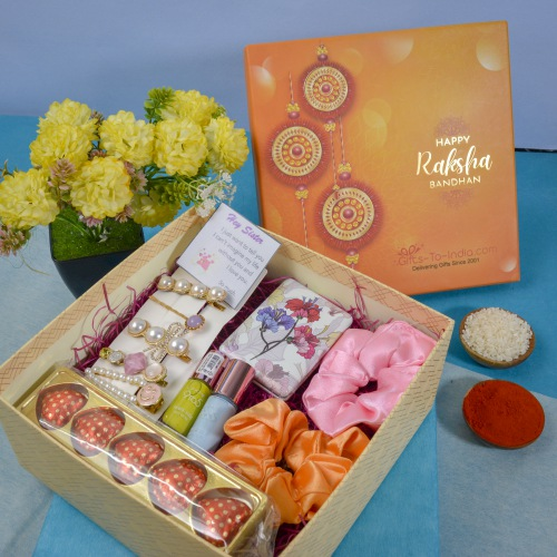 Buy BANDHAN Gifts for Sister On Raksha Best Gift for Sister|Rakhi Gift  Set|Surprise Gift for Sister | Rakhi Gifts for Sister | Cushion, Coffee Mug Rakhi  Gift Combo Set Online at Low