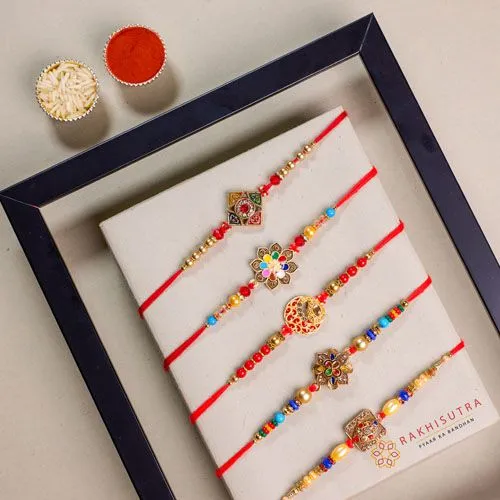 Charming Kundan Rakhi Ensemble