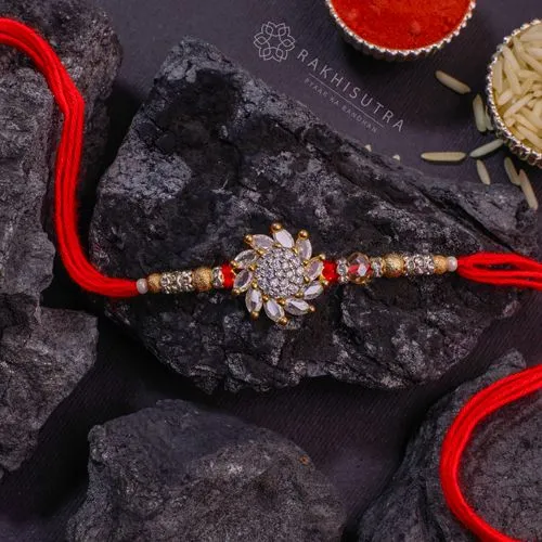 Festive AD Kundan Rakhi Gift