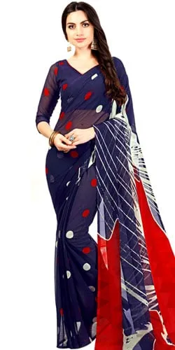 Red Alia Bhatt Inspired Party Wear Saree - Clothsvilla