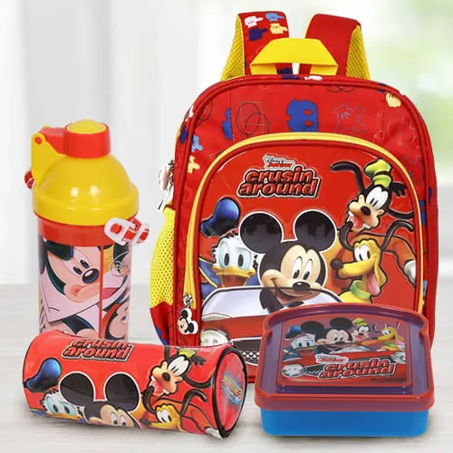 Buy amazing cars backpack with lunch box n water bottle in Mumbai, Free  Shipping - MumbaiOnlineFlorists