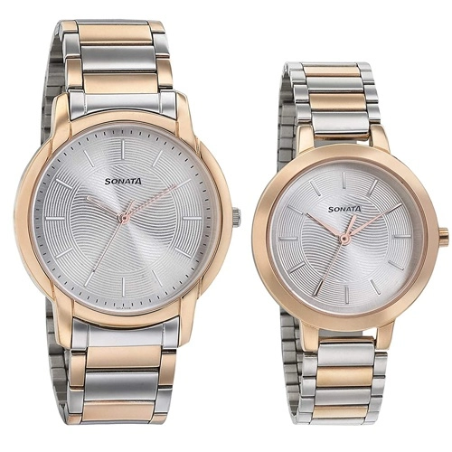 Buy TITAN Unisex Wedding Bandhan Silver White Dial Stainless Steel Analogue  Watch - NM17742565BM01 | Shoppers Stop